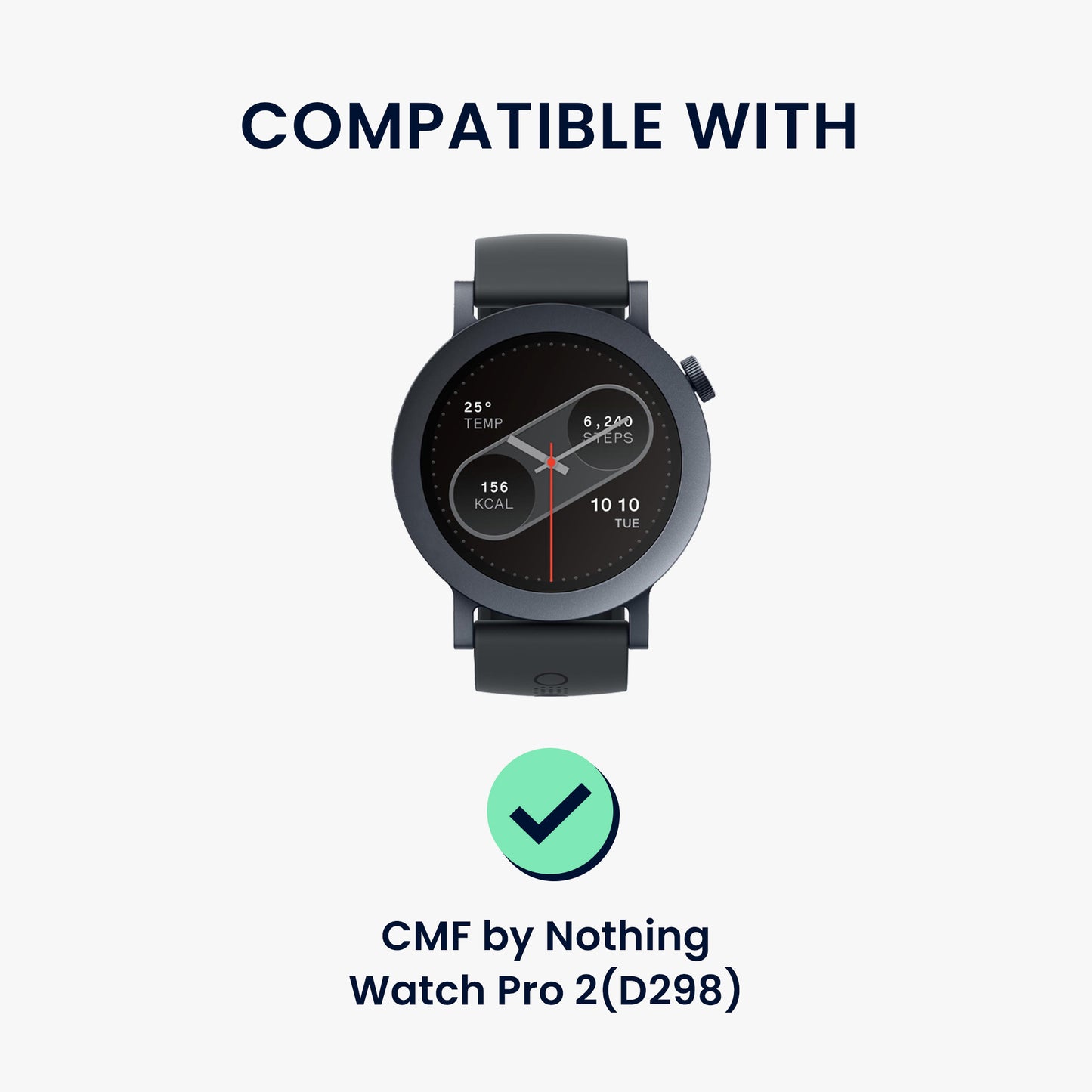kwmobile Cover kompatibel mit CMF by Nothing Watch Pro 2 Hülle Fullbody Fitnesstracker Case Set aus Edelstahl