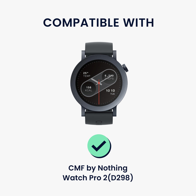 kwmobile Cover kompatibel mit CMF by Nothing Watch Pro 2 Hülle Fullbody Fitnesstracker Case Set aus Edelstahl