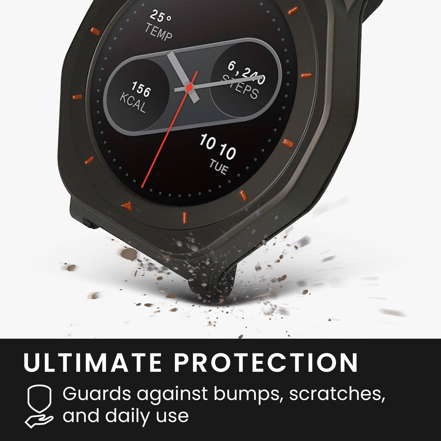 kwmobile Cover kompatibel mit CMF by Nothing Watch Pro 2 Hülle Fullbody Fitnesstracker Case Set aus Edelstahl