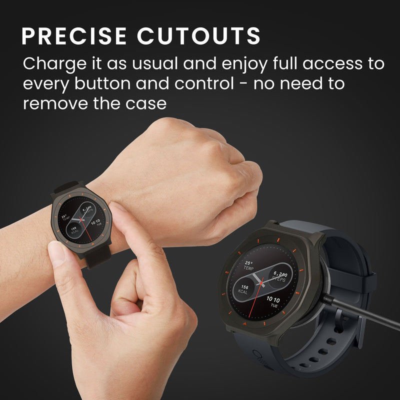 kwmobile Cover kompatibel mit CMF by Nothing Watch Pro 2 Hülle Fullbody Fitnesstracker Case Set aus Edelstahl
