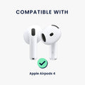 kwmobile diskrete Kopfhörer Sticker kompatibel mit Apple Airpods 4 Aufkleber