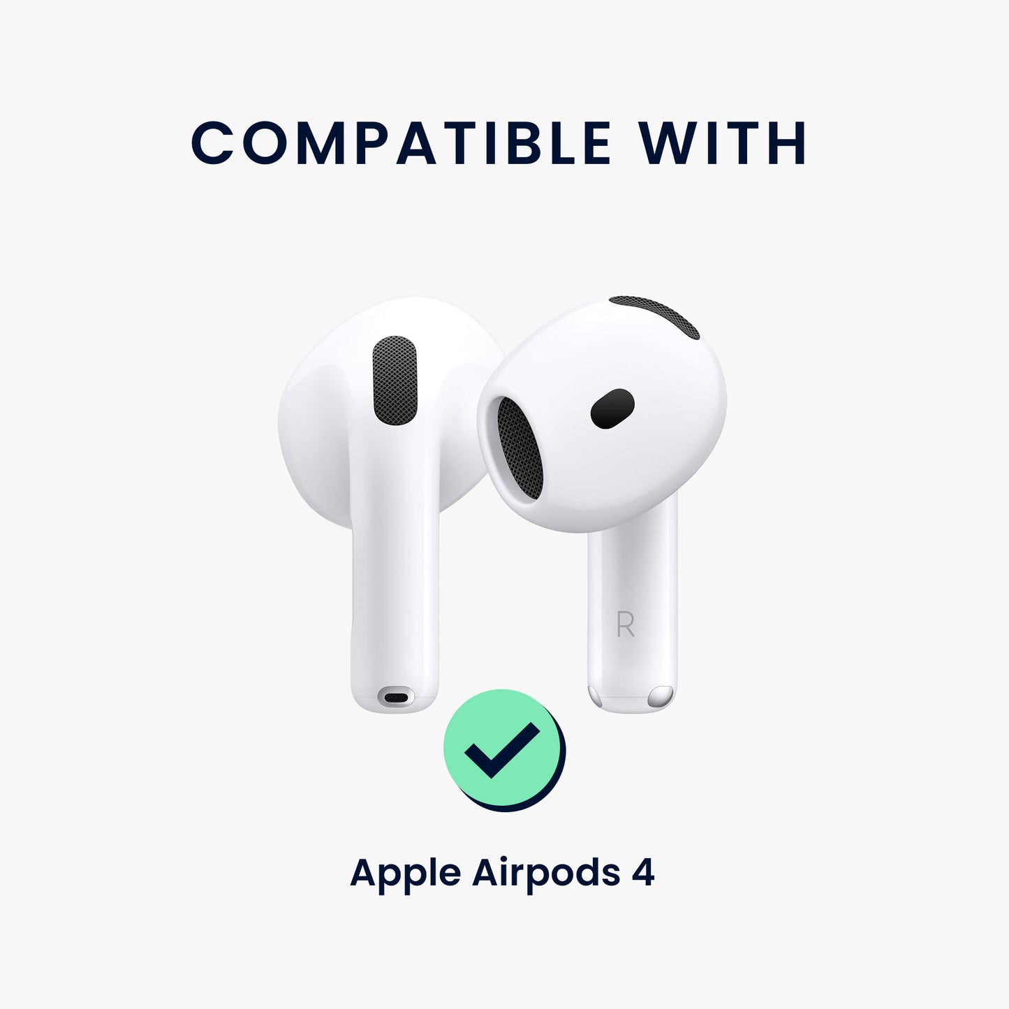 kwmobile diskrete Kopfhörer Sticker kompatibel mit Apple Airpods 4 Aufkleber
