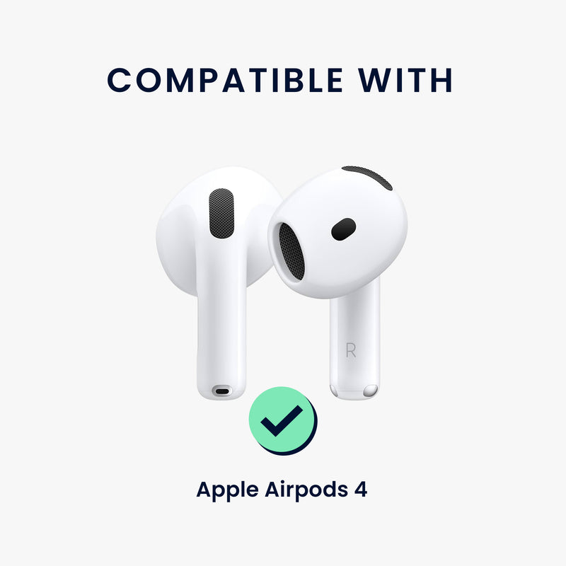 kwmobile diskrete Kopfhörer Sticker kompatibel mit Apple Airpods 4 Aufkleber