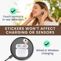 kwmobile diskrete Kopfhörer Sticker kompatibel mit Apple Airpods 4 Aufkleber