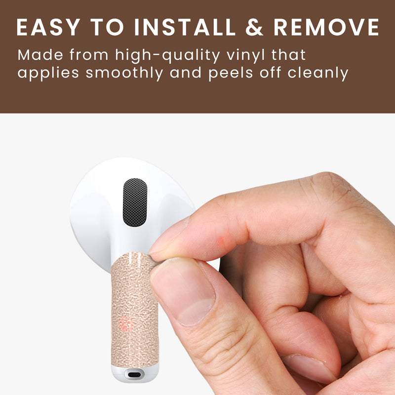 kwmobile diskrete Kopfhörer Sticker kompatibel mit Apple Airpods 4 Aufkleber