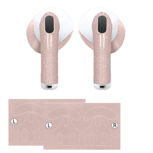 kwmobile diskrete Kopfhörer Sticker kompatibel mit Apple Airpods 4 Aufkleber - Hautfarbene Vinyl-Sticker für In-Ear-Kopfhörer - Tone92 Tone92  
