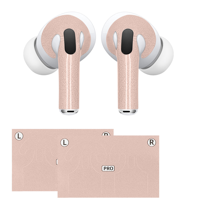 kwmobile diskrete Kopfhörer Sticker kompatibel mit Apple Airpods Pro 2 / Pro 1 Aufkleber - Hautfarbene Vinyl-Sticker für In-Ear-Kopfhörer - Tone57 Tone57  