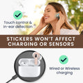 kwmobile diskrete Kopfhörer Sticker kompatibel mit Apple Airpods Pro Aufkleber