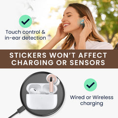kwmobile diskrete Kopfhörer Sticker kompatibel mit Apple Airpods Pro Aufkleber - Sonstiges