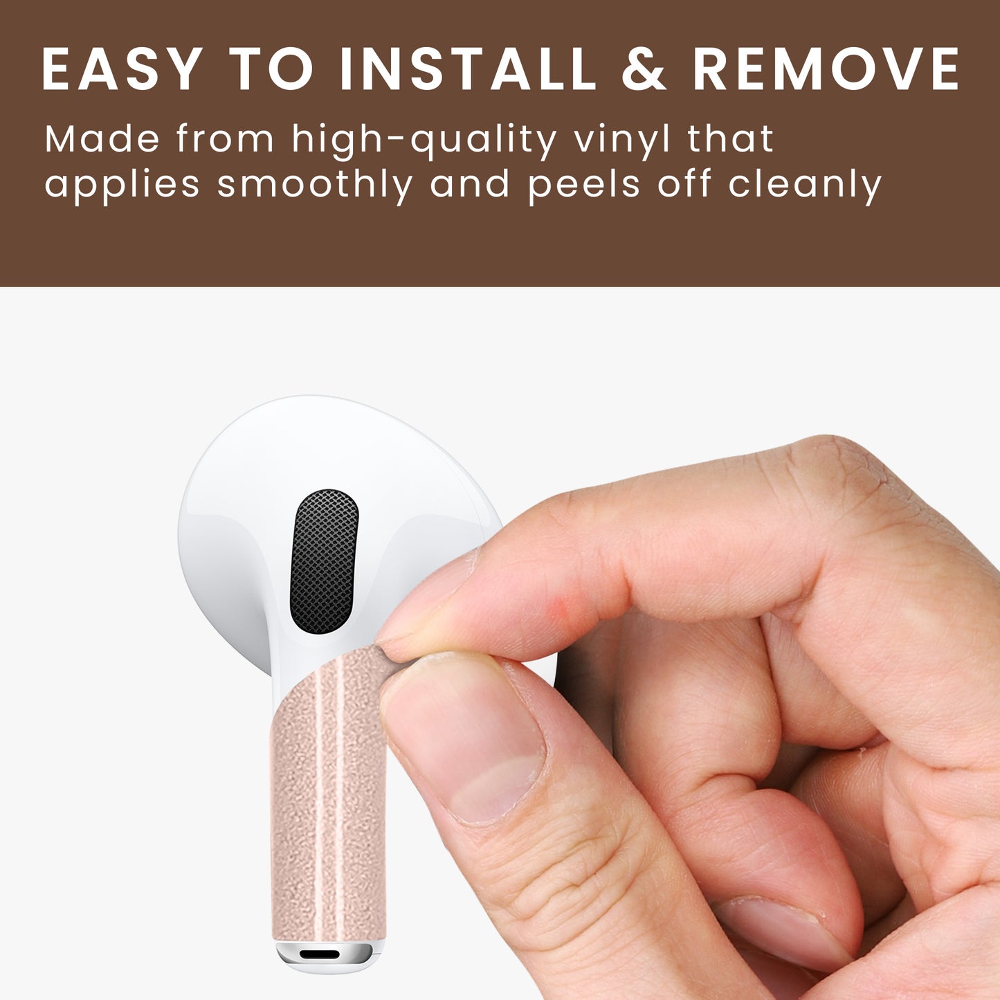 kwmobile diskrete Kopfhörer Sticker kompatibel mit Apple Airpods Pro Aufkleber