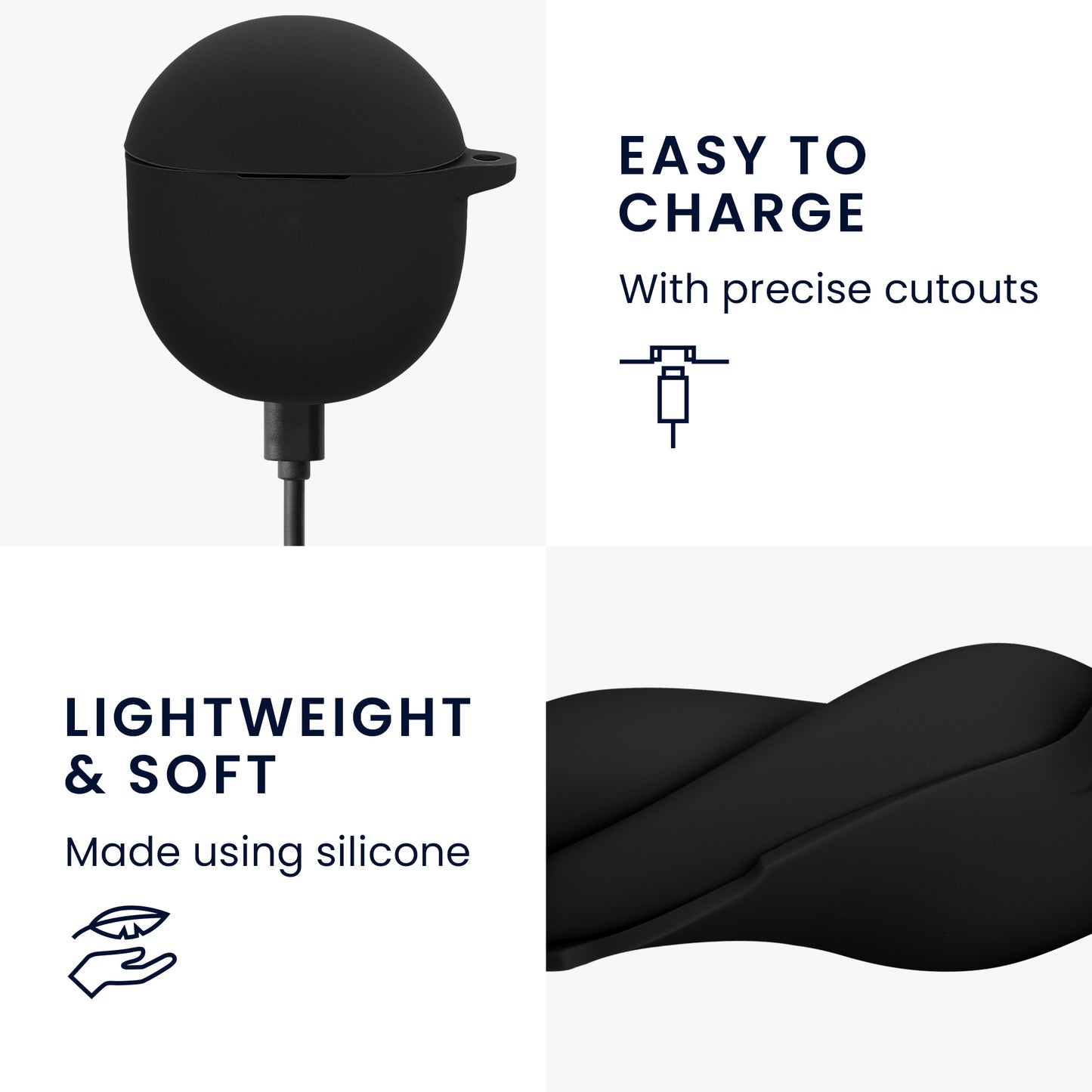 kwmobile Hülle kompatibel mit Google Pixel Buds 2A Hülle - Kopfhörer Case - TPU Cover - Schutzhülle