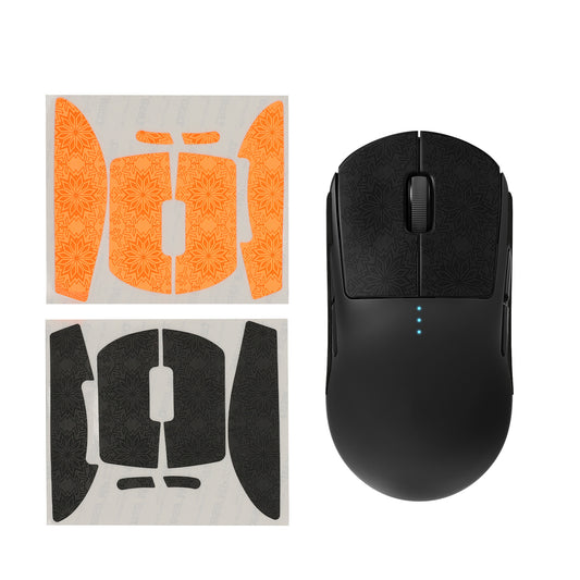 kwmobile Gaming Maus Grip Tape kompatibel mit Logitech G Pro Wireless 1 Maus - Rutschfestes Griffband für PC Maus - Schwarz Orange Schwarz  