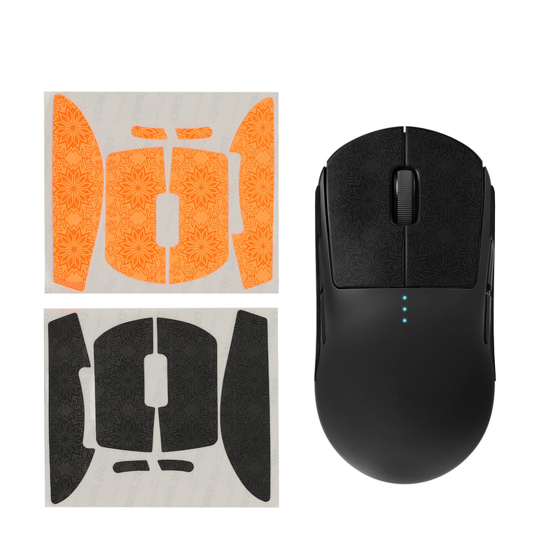 kwmobile Gaming Maus Grip Tape kompatibel mit Logitech G Pro Wireless 1 Maus - Rutschfestes Griffband für PC Maus - Schwarz Orange Schwarz  