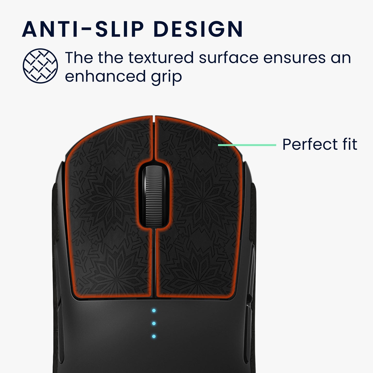 kwmobile Gaming Maus Grip Tape für Logitech G Pro Wireless Mouse Grip Tape Rutschfestes Griffband für PC Maus