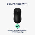 kwmobile Gaming Maus Grip Tape für Logitech G PRO X Superlight 2 / G PRO X Superlight Mouse Grip Tape - Rutschfestes Griffband für PC Maus