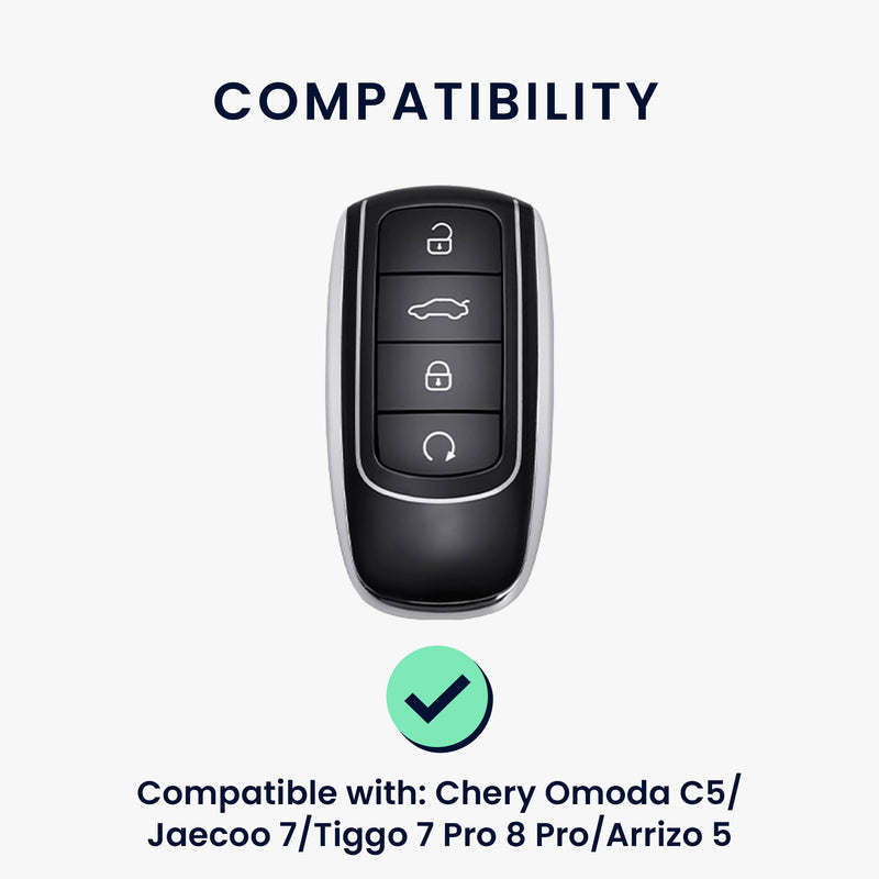 kwmobile Autoschlüssel Schutzhülle kompatibel mit Chery Omoda C5 / Jaecoo 7 / Tiggo 7 Pro 8 Pro / Arrizo 5 Hülle - Schlüsselhülle