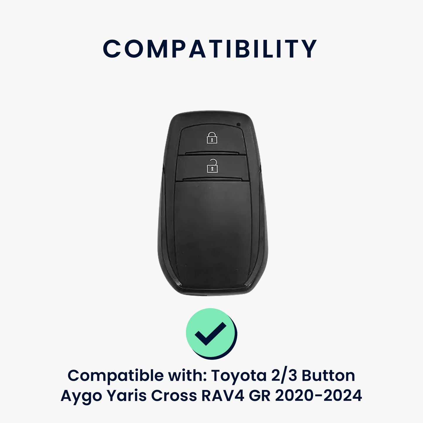 kwmobile Autoschlüssel Schutzhülle kompatibel mit Toyota 2/3 Button Aygo Yaris Cross RAV4 GR 2020-2024 Hülle - Schlüsselhülle