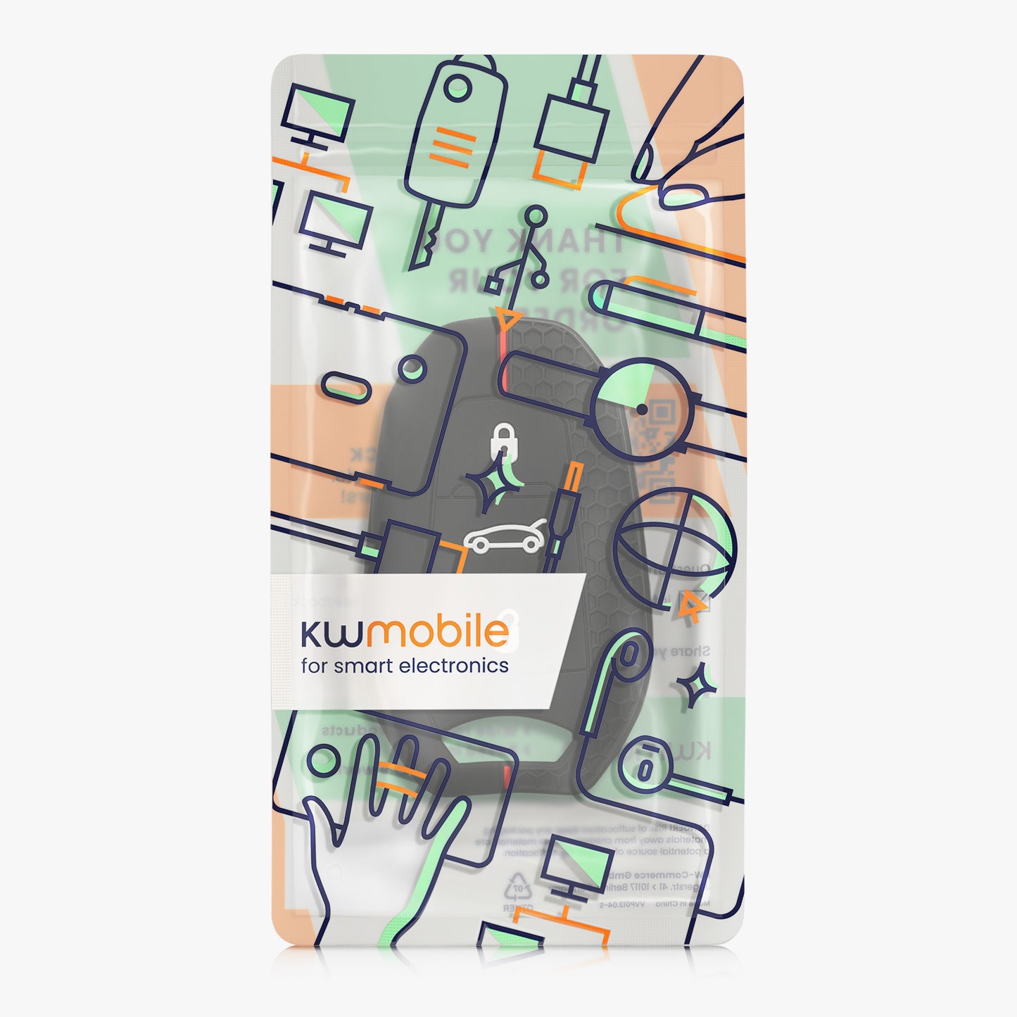 kwmobile Autoschlüssel Schutzhülle kompatibel mit Fiat 600 600e Hybrid Grande Panda Doblo K9 III Hülle