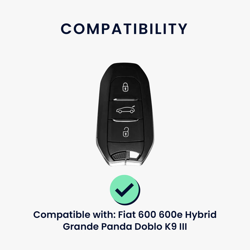 kwmobile Autoschlüssel Schutzhülle kompatibel mit Fiat 600 600e Hybrid Grande Panda Doblo K9 III Hülle