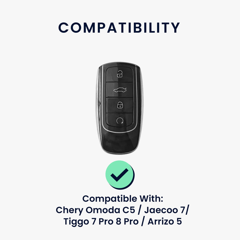 kwmobile Autoschlüssel Hülle kompatibel mit Chery Omoda C5 / Jaecoo 7 / Tiggo 7 Pro 8 Pro / Arrizo 5 - Schlüsselhülle