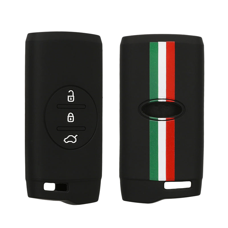 kwmobile Autoschlüssel Hülle kompatibel mit Fiat 600 600e Hybrid Grande Panda Doblo K9 III Hülle - Schlüsselhülle Italien Streifen