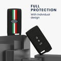 kwmobile Autoschlüssel Hülle kompatibel mit Fiat 600 600e Hybrid Grande Panda Doblo K9 III Hülle - Schlüsselhülle Italien Streifen