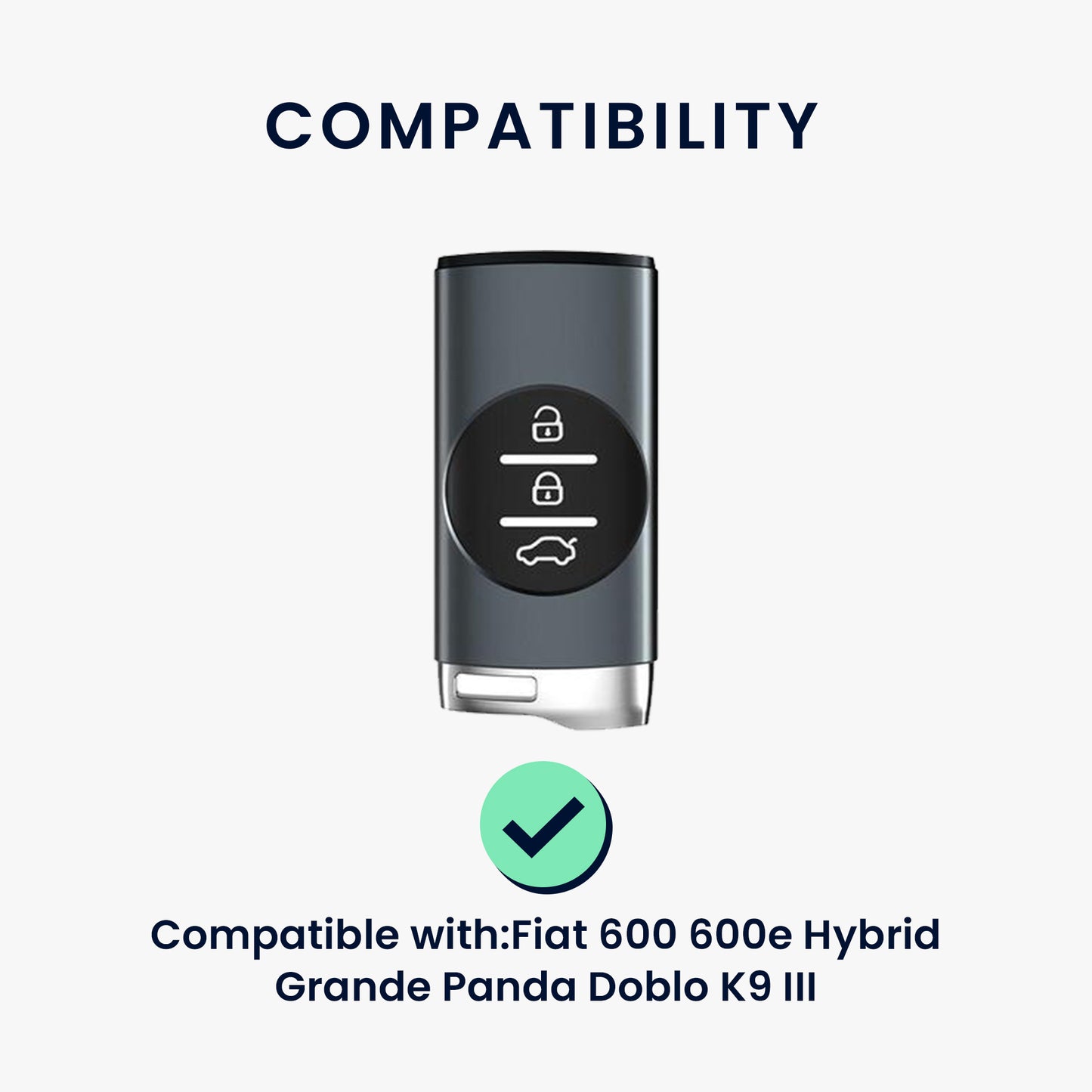 kwmobile Autoschlüssel Hülle kompatibel mit Fiat 600 600e Hybrid Grande Panda Doblo K9 III Hülle - Schlüsselhülle Italien Streifen