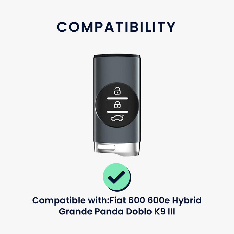 kwmobile Autoschlüssel Hülle kompatibel mit Fiat 600 600e Hybrid Grande Panda Doblo K9 III Hülle - Schlüsselhülle Italien Streifen