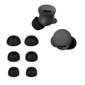 kwmobile 6x Polster kompatibel mit Google Pixel Buds 2A - 3 Größen - Silikon Ohrstöpsel In-Ear Kopfhörer Schwarz  