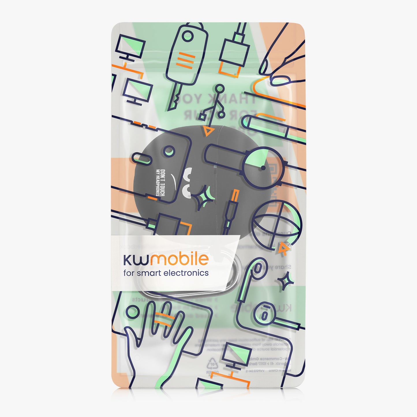 Silikon Hülle für Google Pixel Buds 2A Don't touch my Headphones Design