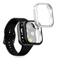 kwmobile 2x Schutzhülle kompatibel mit Xiaomi Redmi Watch 6 Hülle - Fullbody Cover Set aus Silikon - Schwarz Silber Schwarz  [dsg02]