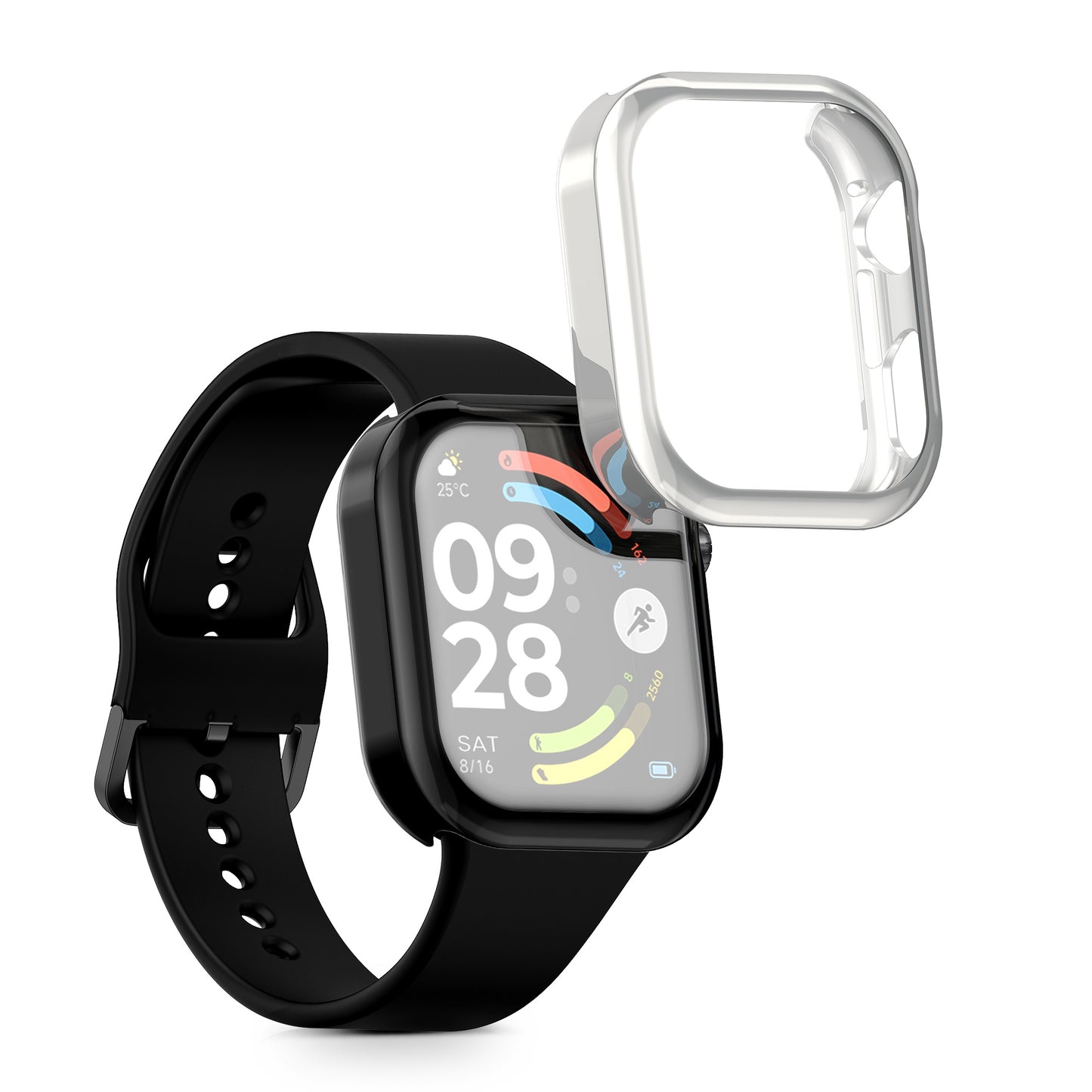 kwmobile Schutzhülle für Xiaomi Redmi Watch 6 Fullbody Display Cover Set