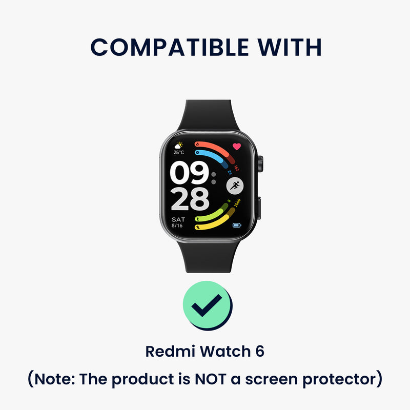 kwmobile Hülle kompatibel mit Xiaomi Redmi Watch 6 Schutzhülle Schutzrahmen Glitzer Schutz Zubehör