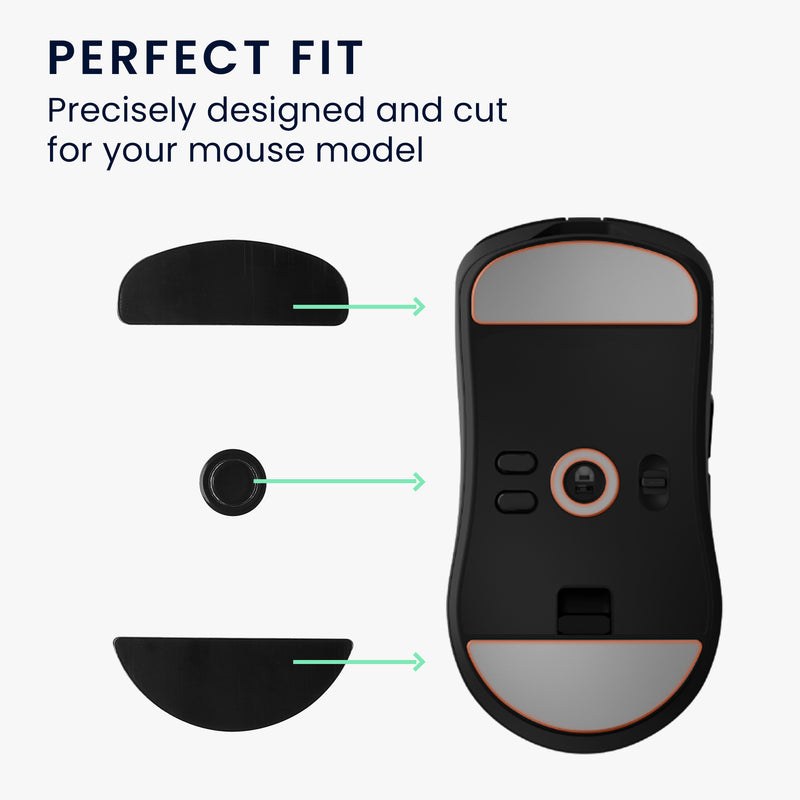 kwmobile Mouse Feet Sticker kompatibel mit ASUS ROG Harpe II Ace Ersatz Glider Mausfüße passgenau Maus Glides