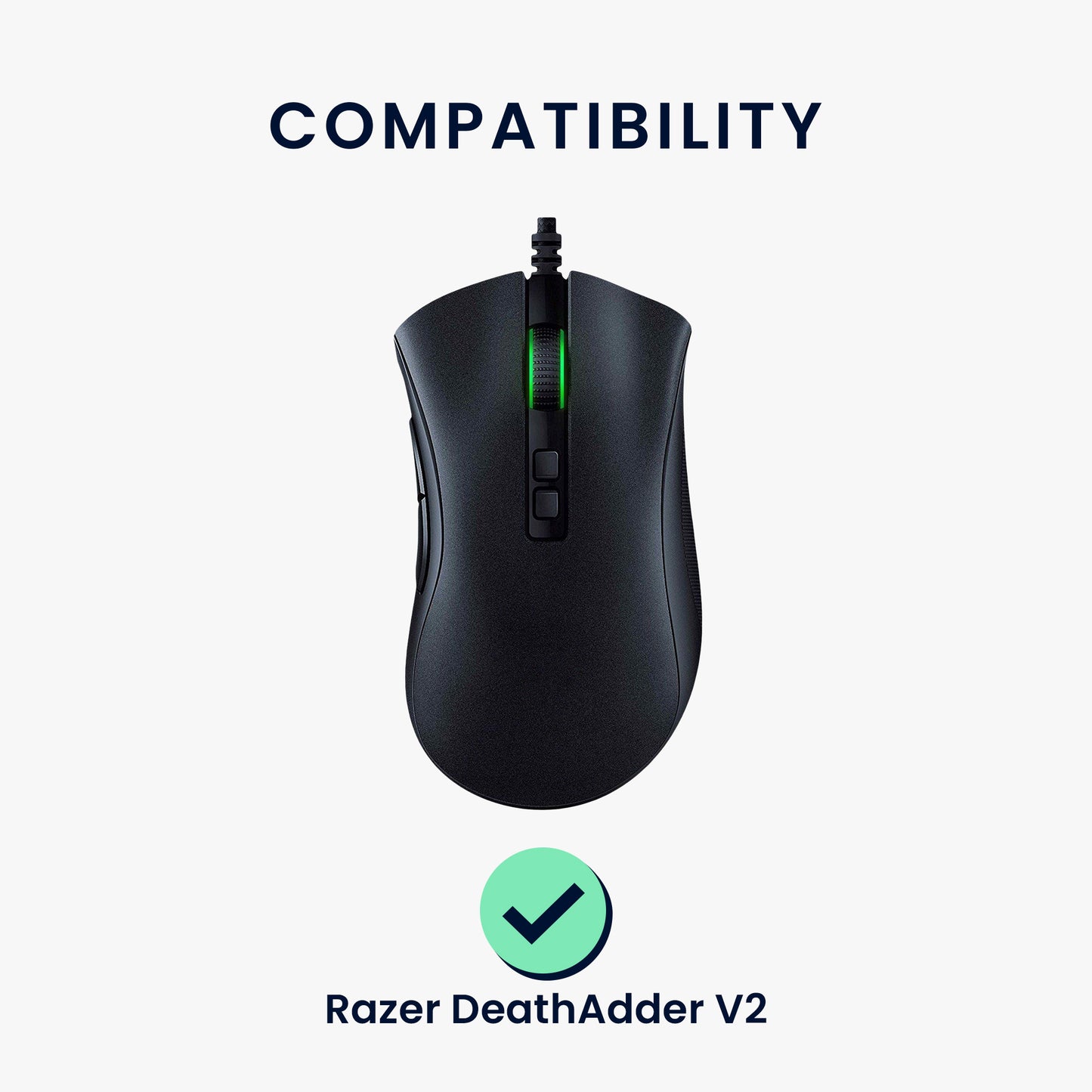kwmobile Mouse Feet Sticker kompatibel mit Razer DeathAdder V2 Ersatz Glider - Mausfüße passgenau - Maus Glides