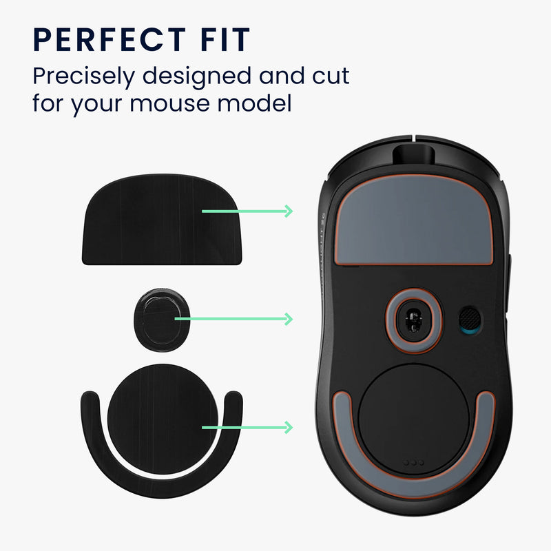kwmobile Mouse Feet Sticker kompatibel mit Logitech PRO X SUPERLIGHT 2C Ersatz Glider Mausfüße passgenau Maus Glides