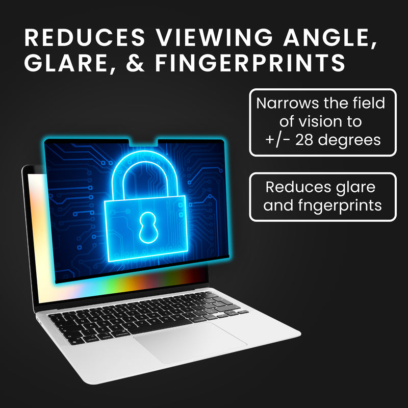 kwmobile Sichtschutzfolie für Apple MacBook Air 13.3" M1 A2337 A2179 Folie - Blickschutzfolie Privacy Screen - Laptop Folie magnetisch - Anti Spy Folie - Laptop Schutz