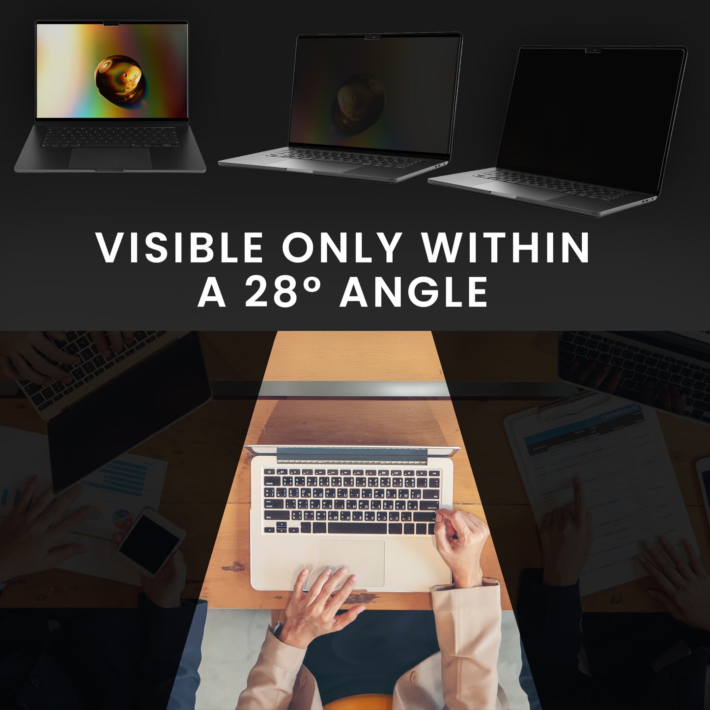 kwmobile Sichtschutzfolie für Apple MacBook Air 13.3" M1 A2337 A2179 Folie - Blickschutzfolie Privacy Screen - Laptop Folie magnetisch - Anti Spy Folie - Laptop Schutz