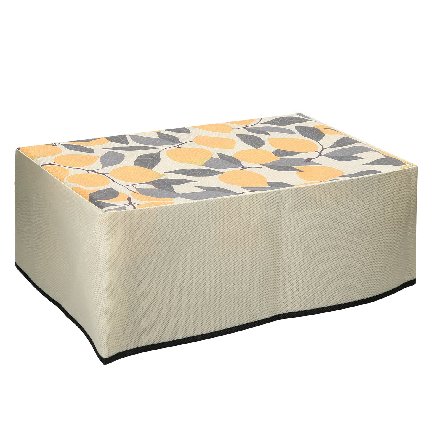kwmobile Cover kompatibel mit Canon Pixma TR4650 / TR4651 / TR47511i - Tasche Hülle Drucker - Staubschutzhülle Schutzhaube Schutzhülle - Gelb Grün Beige Zitronen mit Blätter Gelb  [dsg01]