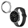 kwmobile 2x Kunststoff Hülle kompatibel mit Xiaomi Watch S4 41mm Schutzhülle Schutzrahmen - Glitzer Schutz Zubehör in Schwarz Silber Schwarz  