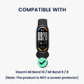 kwmobile Kunststoff Hülle kompatibel mit Xiaomi Mi Band 10 / Mi Band 9 / 8 Schutzhülle Schutzrahmen - Glitzer Schutz Zubehör