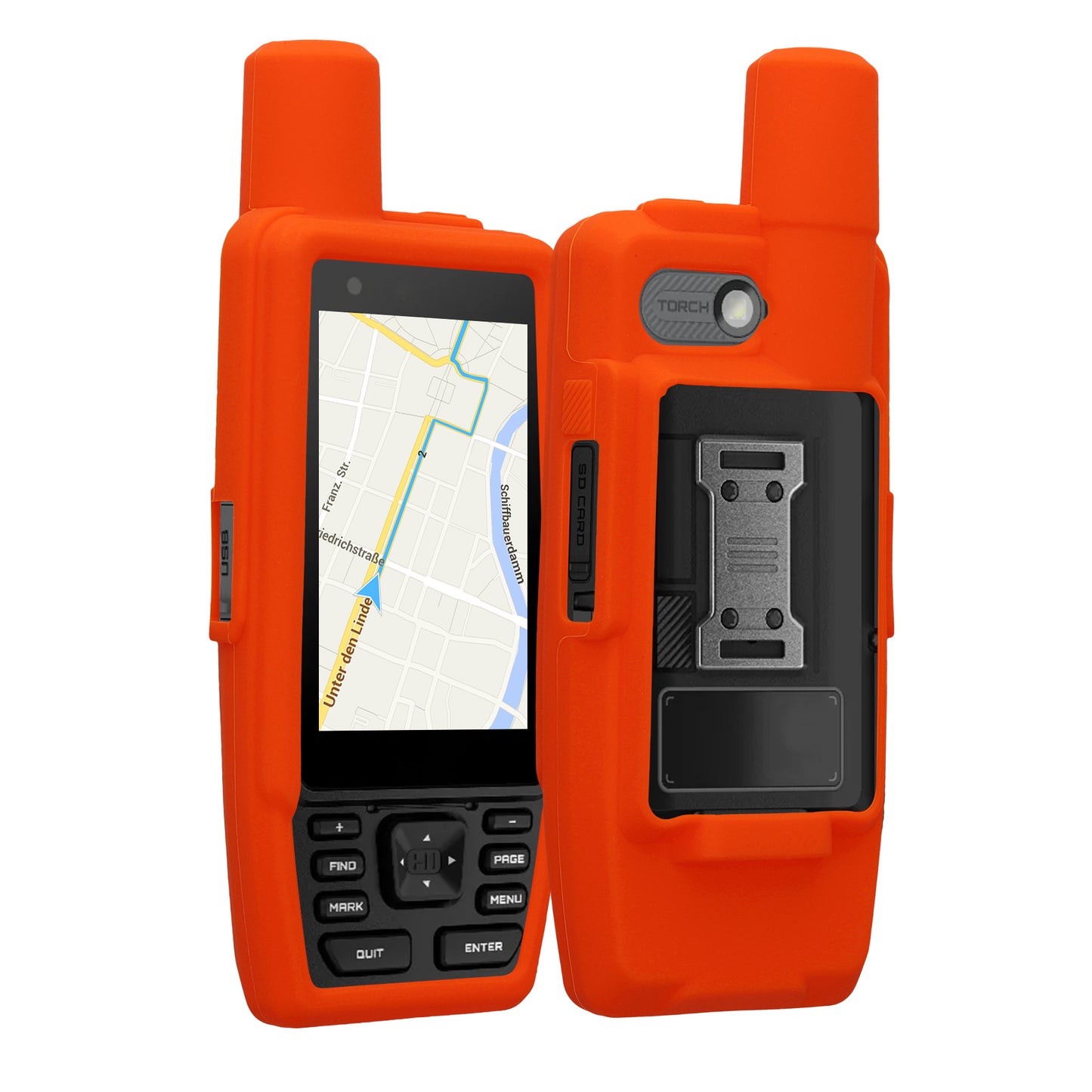 kwmobile Hülle kompatibel mit Garmin GPSMAP H1 - Schutzhülle für GPS Handgerät in Orange Orange  