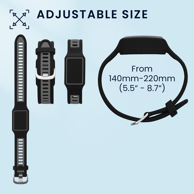 kwmobile Silikon Uhrenarmband für Amazfit Helio Strap Armband - Ersatzarmband für Fitnesstracker - Wechselarmband Smartwatch