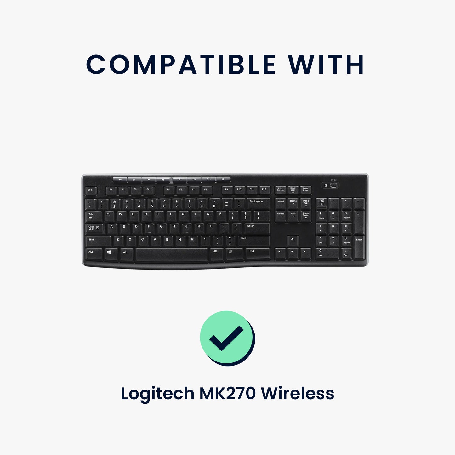 kwmobile Tastaturabdeckung kompatibel mit Logitech MK270 Wireless Tastatur Hülle - Staubschutz Abdeckung mit Reißverschluss - Keyboard Cover