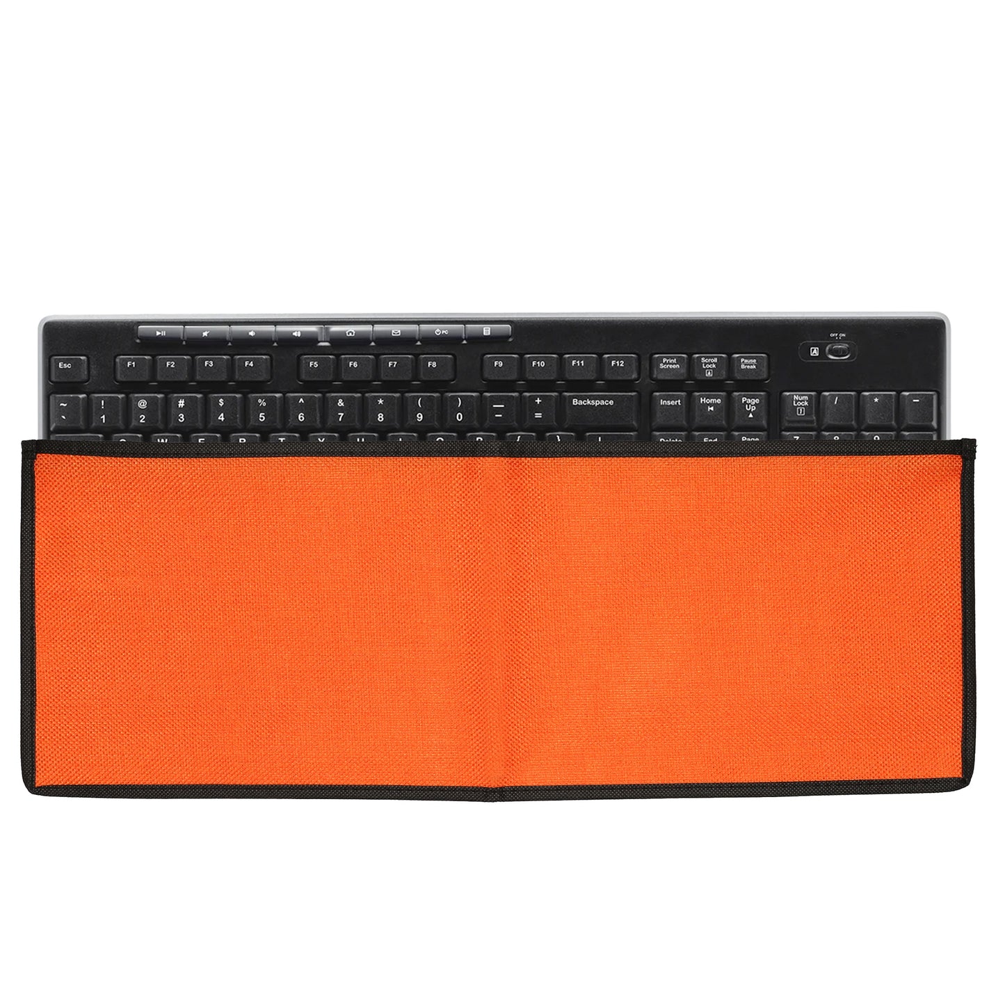 kwmobile Tastaturabdeckung kompatibel mit Logitech MK270 Wireless Tastatur Hülle - Staubschutz Abdeckung mit Reißverschluss - Keyboard Cover in Orange Orange  
