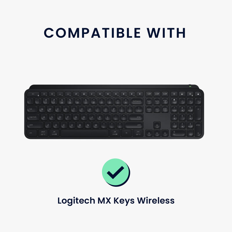 kwmobile Tastaturabdeckung kompatibel mit Logitech MX Keys Wireless Tastatur Hülle - Staubschutz Abdeckung mit Reißverschluss - Keyboard Cover