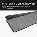 kwmobile Tastaturabdeckung kompatibel mit Logitech MX Keys Wireless Tastatur Hülle - Staubschutz Abdeckung mit Reißverschluss - Keyboard Cover