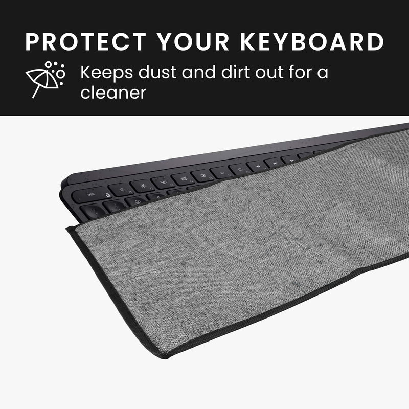 kwmobile Tastaturabdeckung kompatibel mit Logitech MX Keys Wireless Tastatur Hülle - Staubschutz Abdeckung mit Reißverschluss - Keyboard Cover