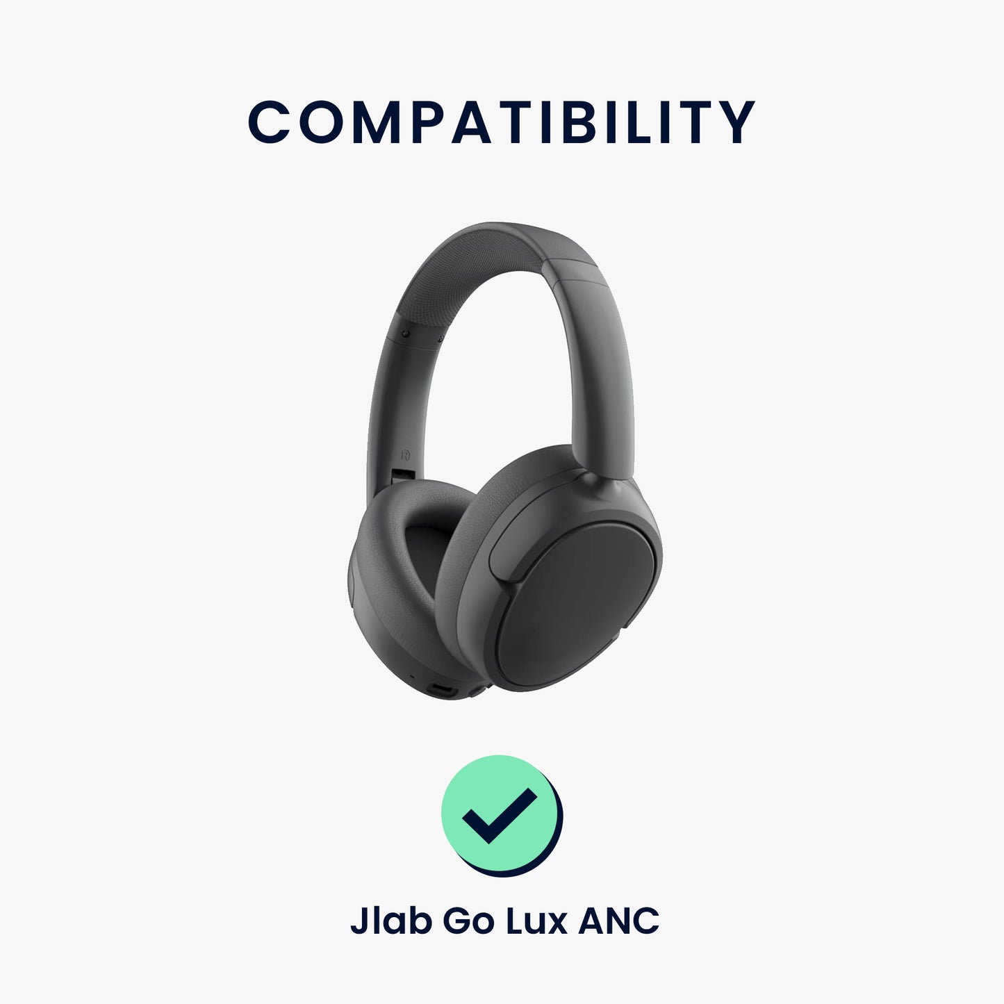 kwmobile Ohr Polster für Jlab Go Lux ANC Kopfhörer Ersatzteile Over Ear Headphones