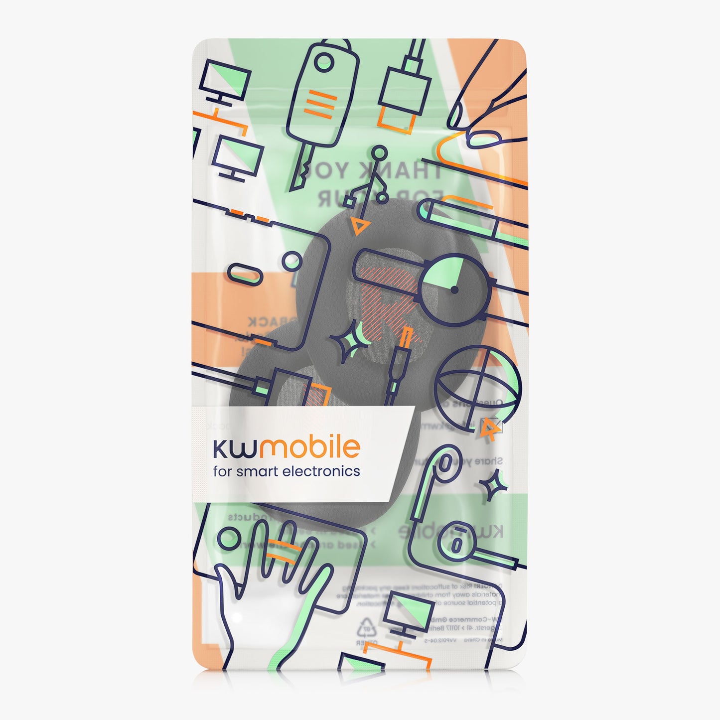 kwmobile Ohr Polster für JBL Quantum 100M2 Ohrpolster Ersatz Kopfhörer Ersatzteile Kopfhörer Ersatzpolster für Over Ear Headphones